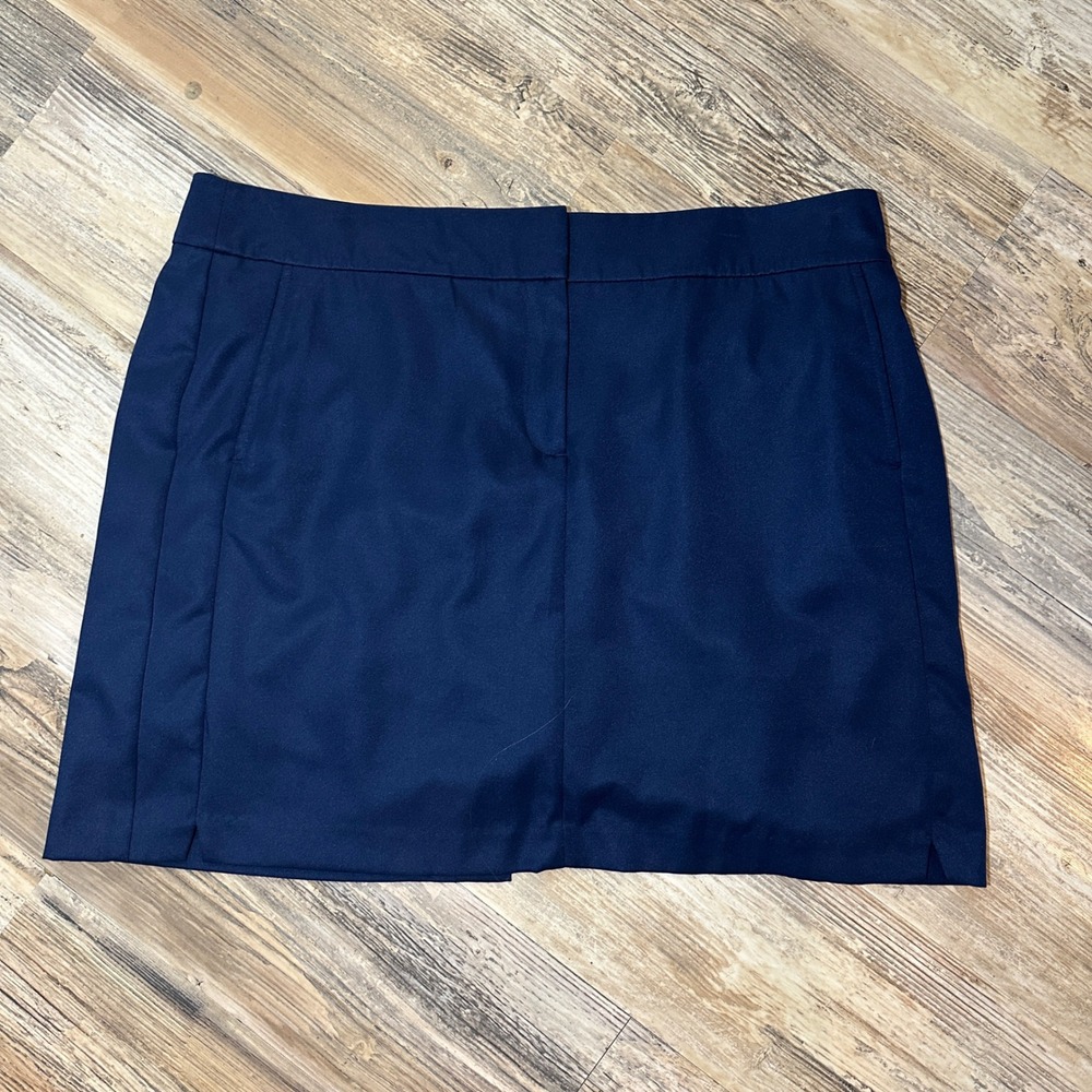 IZOD Golf Skort Womens 14 Navy Blue Performance Skirt with Shorts Activewear